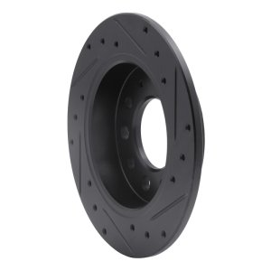 Hyundai Tiburon Brake Rotor (1) - Rear Left - R1 Concepts - Drilled & Slotted - Black - `03-`08